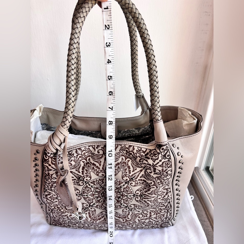 Brighton NWT Ferrara Nova Rafaela Beachwood Soft Leather Tote Boho Chic - Picture 12 of 16